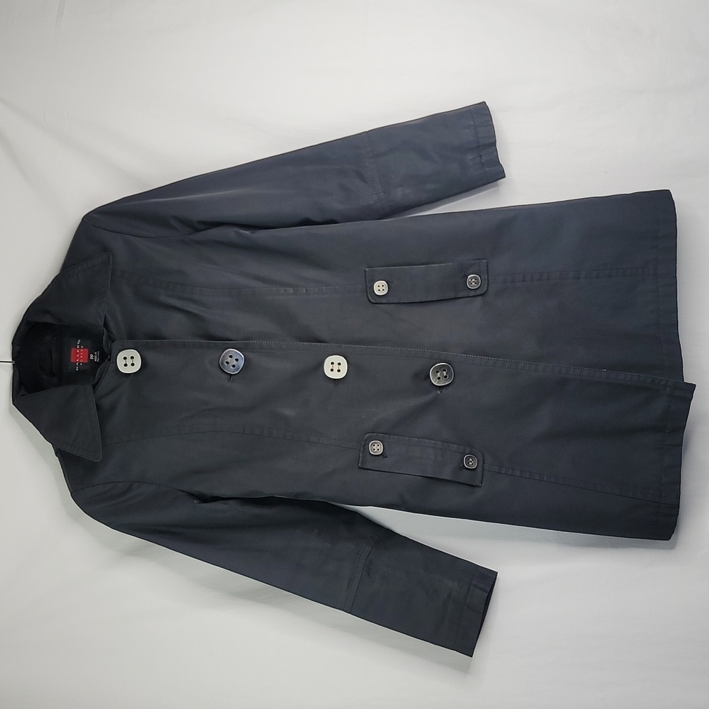 Gallery Petite black overcoat with hoodie sx PP